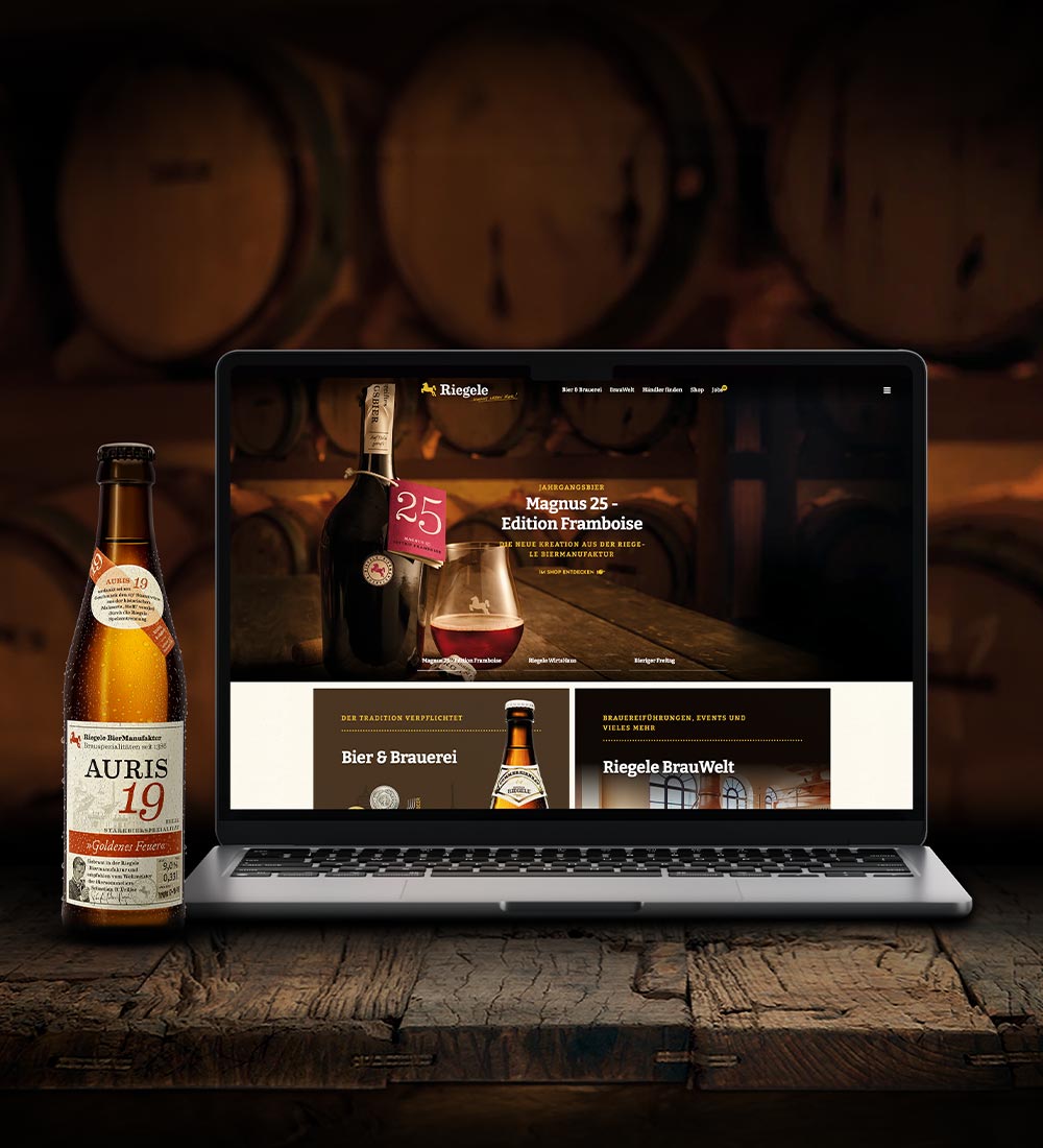 Riegele Webseite - Webseite, Fotografie: Produkte, Mitarbeiter, Ambiente, Events | MIDDENDORF